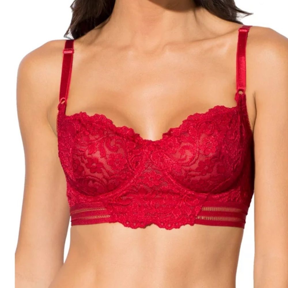 Smart & Sexy Women's Signature Lace Unlined Underwire Longline Bra
